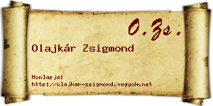 Olajkár Zsigmond névjegykártya