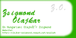 zsigmond olajkar business card